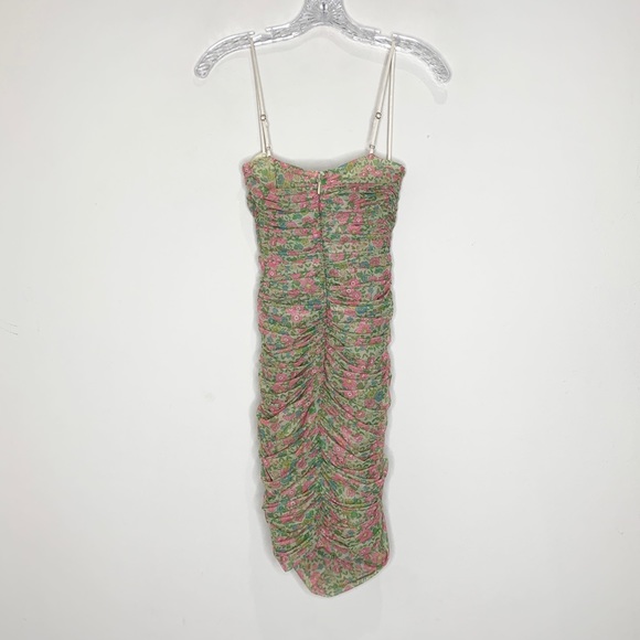 House of CB Ella Ruched Organza Mesh Mini Dress *Vintage Floral* - Picture 10 of 15